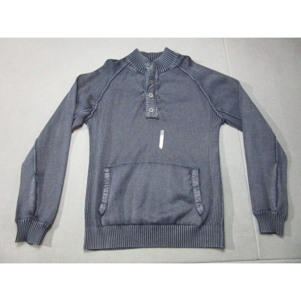 BKE Sweater Womens 2XL Blue Asher Henley Buckle Standard Fit Ribbed Trim